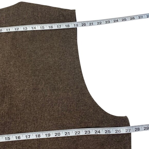 Pronto Uomo Classic Fit Button Vest | 4X | Brown Tweed | Countryside Academia - Picture 7 of 9